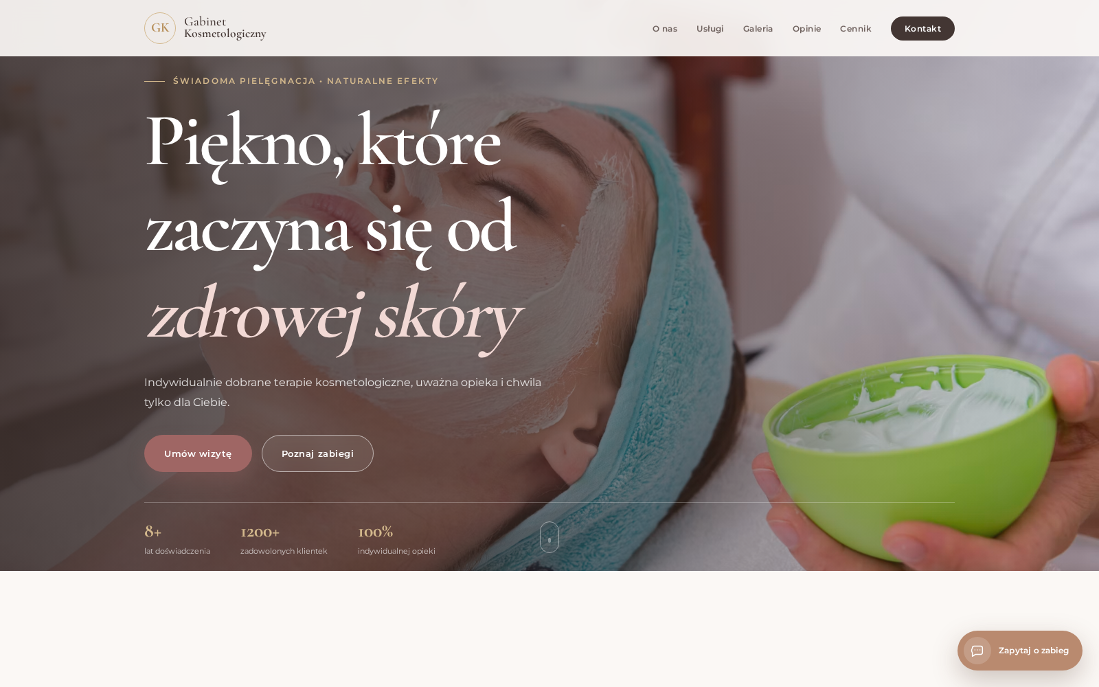 Podgląd strony: Gabinet kosmetologiczny